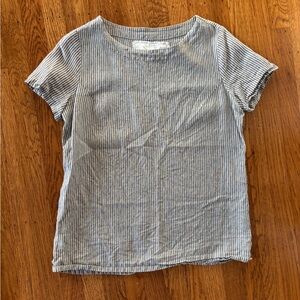notPERFECTLINEN Striped Hamburg Short Sleeve Tee